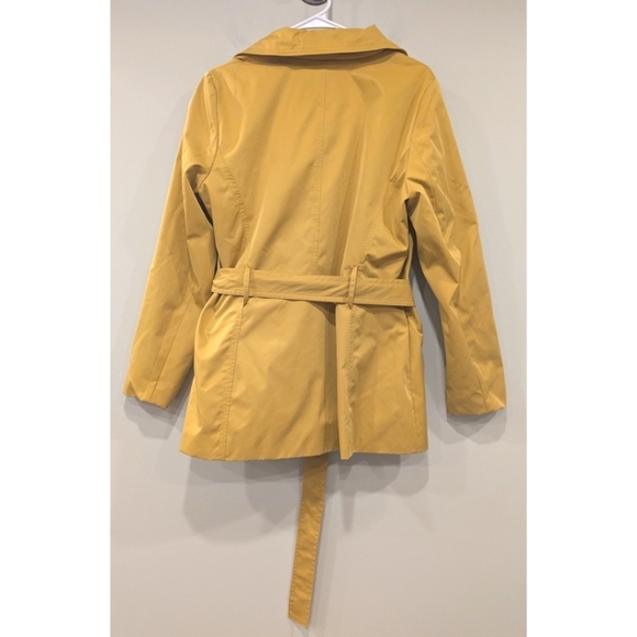 Sandro Studio Mustard Yellow Round Collar Tie Waist Jacket Size Large - Picture 5 of 8